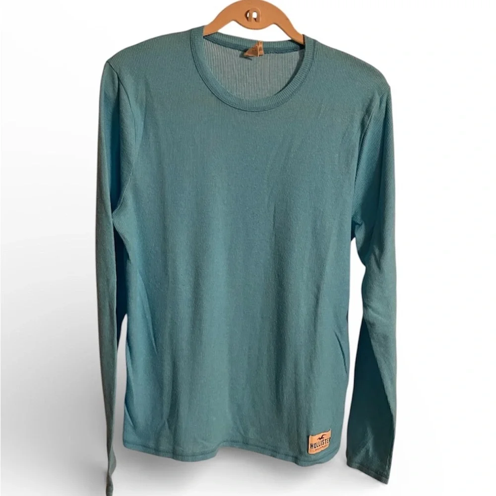 Hollister California Men’s Lightweight Crewneck Sweater – Size L – Aqua